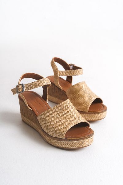 Shoesers Single Strap Wedge Heeled Shoes, Casual Sandals