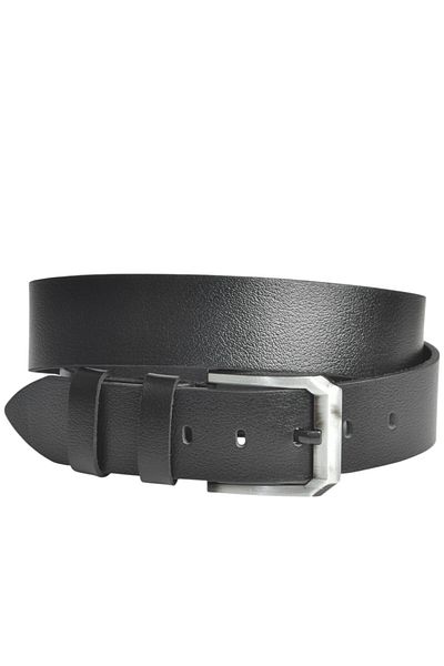 Rizz up Men's Black 100% Genuine Leather Sports Jeans Belt 4.5 cm Suitable for Jeans and Canvas Pants Belt 2502634
