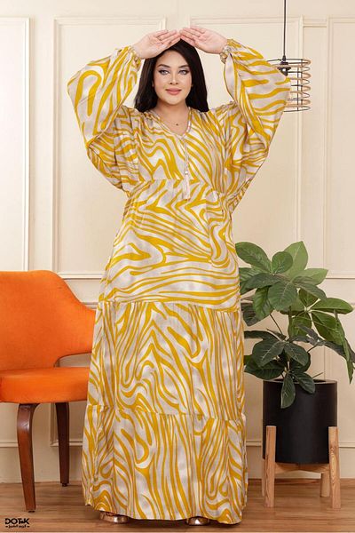 Genrics Viscose reception abaya with a belt in the middle, anti-shrink, treated against shrinkage