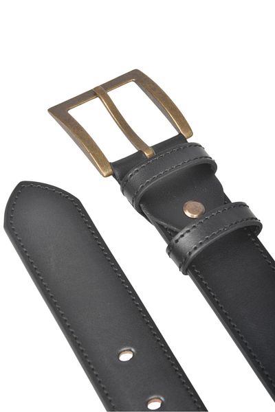 DeepSEA Curea neagră pentru bărbați din piele artificială cu cataramă antică, cu lățime de 4 cm 2402640
