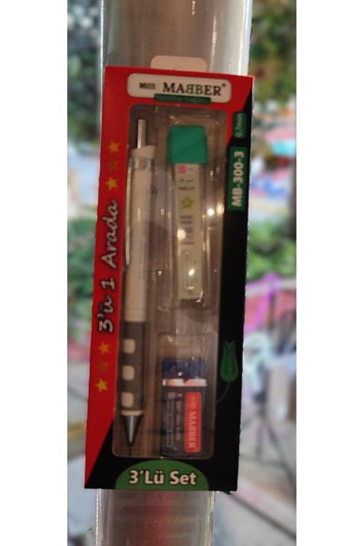 ada çanta kırtasiye Set of Pencils with 0,7 Tip (Pencil/Pen Tip/Eraser) White