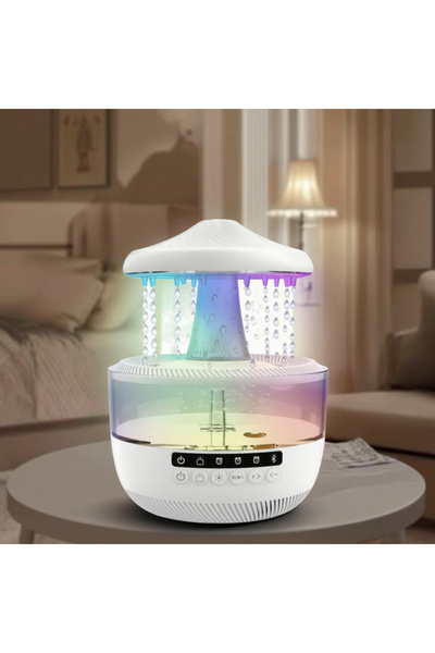 İMEXTECH Mantar Yağmur Damlası Nemlendirici Gece Lambası + Bluetooth Hoparlör