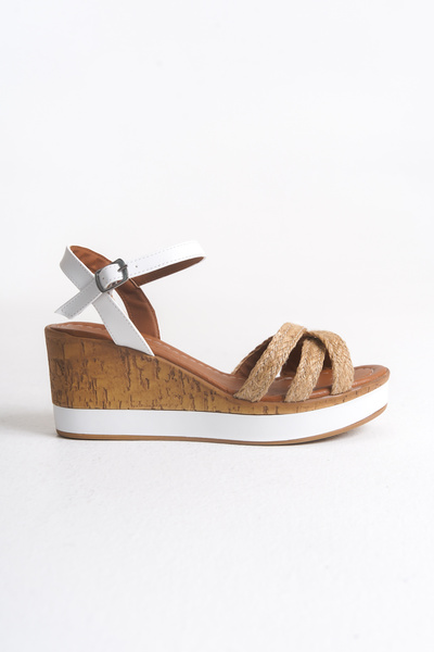Shoesers Γυναικεία Παπούτσια με Ασύμμετρο Σχέδιο Casual Wedge με τακούνι, Κομψά σανδάλια