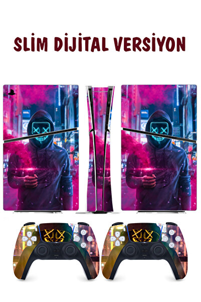 KT Decor Neon Maske Playstation 5 Full Sticker Kaplama Seti