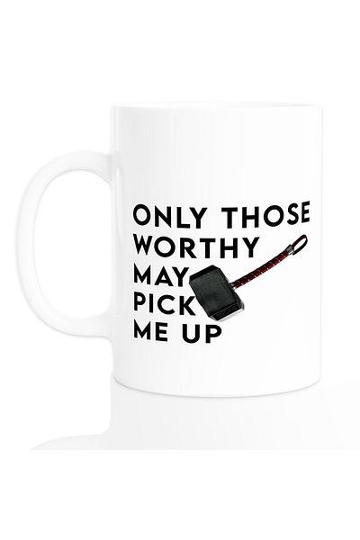 MECKSA Marvel Worthy – Only The Worthy Can Lift It Ceramic Mug 11oz