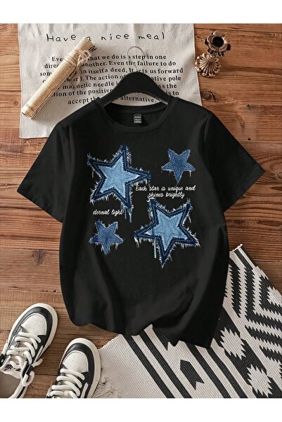 Tarzsokak Μπλουζάκι με στρογγυλή λαιμόκοψη και κοντό μανίκι με σχέδιο αστεριών