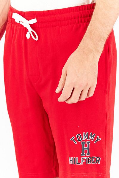 Tommy Hilfiger Men Graphic Drawstring Sleepwear Short, Mahogany