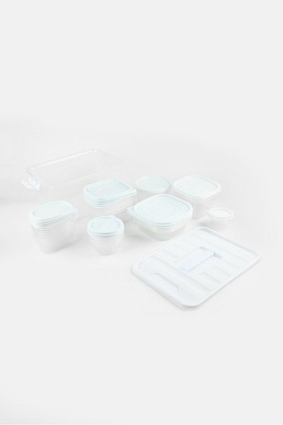 EH Excellent Houseware 27 Pieces Storage Box Set With Lid, White