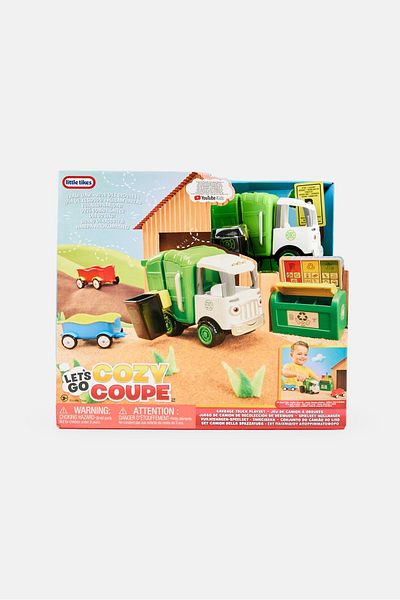 Little Tikes Lets Go Cozy Coupe Garbage Truck Playset, Multicolor