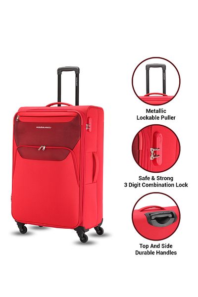 kamiliant BALI 3 PCS SET (55 + 68 + 79 CM) HARD Luggage RED