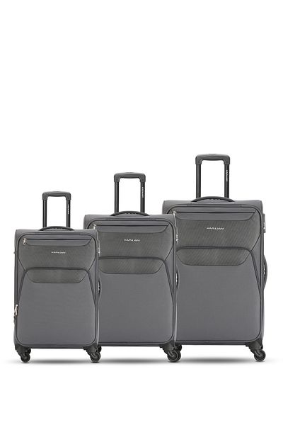 kamiliant BALI 3 PCS SET (55 + 68 + 79 CM) HARD Luggage GREY
