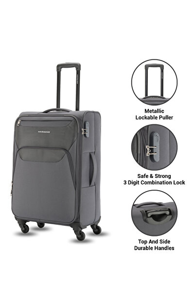 kamiliant BALI 78 CM Large Size Soft Luggage GREY