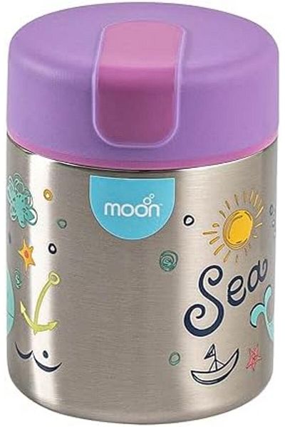 Moon Double Wall SS Food Jar 10oz 88x88x125mm-Purple
