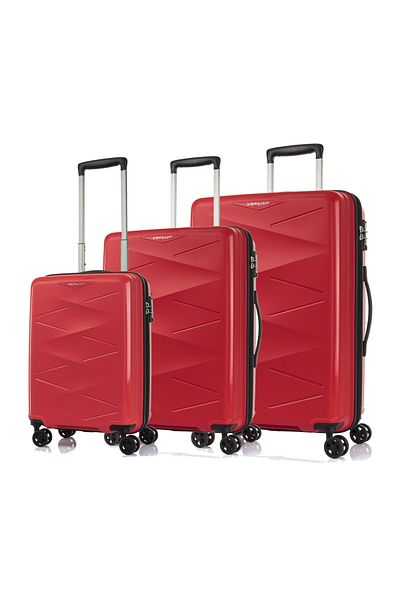 kamiliant TRIPRISM 3 PCS SET (55 + 68 + 79 CM) HARD Luggage RED