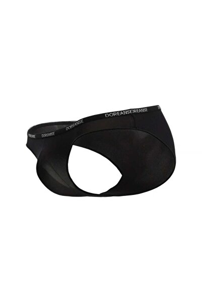 NazikEndam Ανδρικό εσώρουχο με λεπτή ζώνη μέσης από πολυαμίδιο, μαύρο, Dore anse 1395