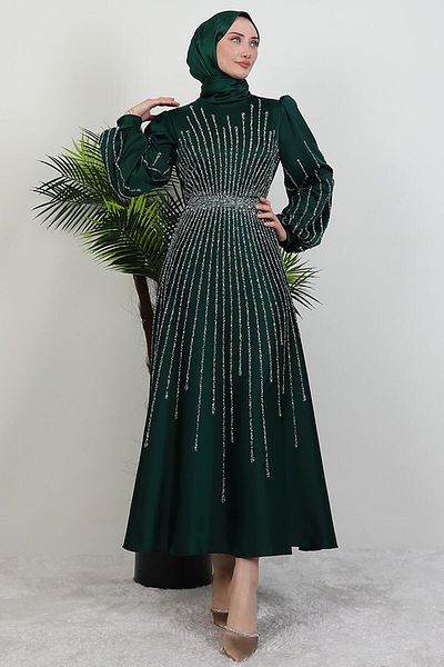 GİYZAMİLA Βραδινό φόρεμα Madame Giyza Emerald