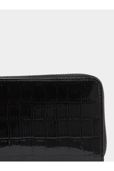 Styli Croc-Textured Zip-Around Wallet