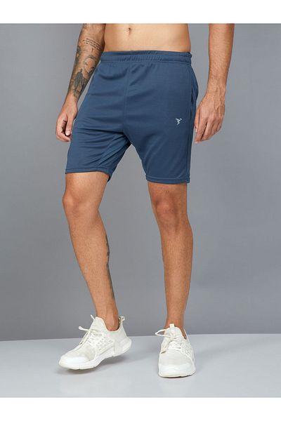 Technosport By Styli Men Solid Slim Fit Shorts with TECHNO DRY