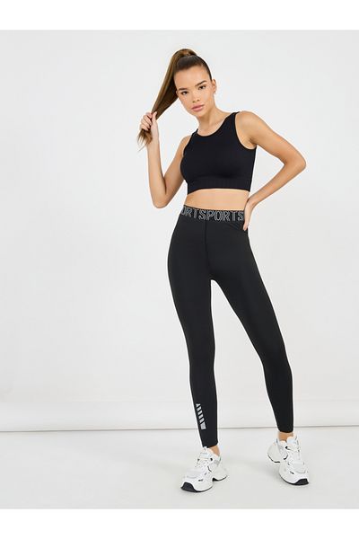Styli Sports Waist Tapping Dual Calf Reflective Detail 7/8 Leggings