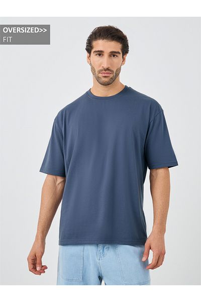 Styli Solid Crew Neck Short Sleeve T-Shirt