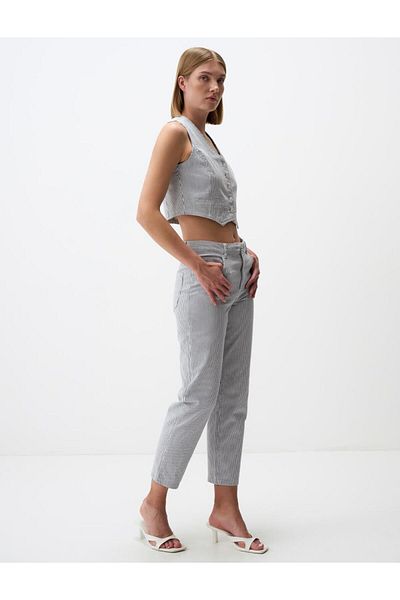 Jimmy Key High Waist Line Patterned Jean Pants