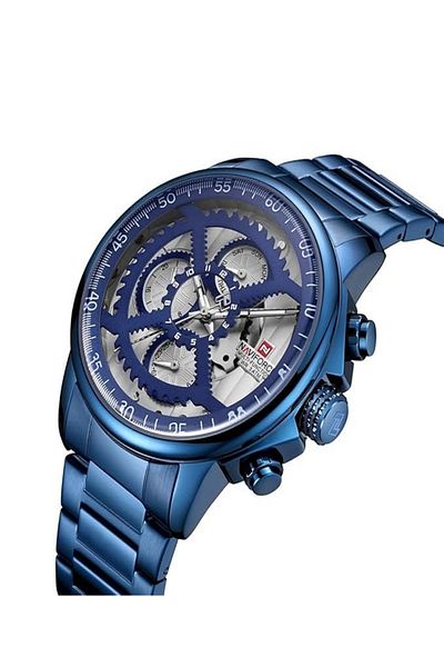 Naviforce Rotary Chronogrpah Watch with Date & Day Display, 24 Hours Format