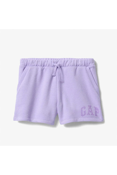 GAP Relaxed Fit French Terry Kids Purple Shorts