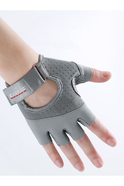 Styli Breathable Peep Text Silicon Grip Lifting Gloves