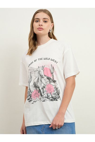 Styli Pride of The West Graphic Print Oversized T-Shirt