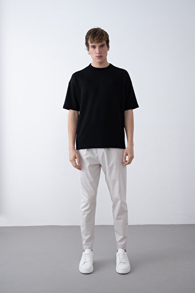 İLKCET MODA Ανδρικό μπλουζάκι Me Embroidery Oversize