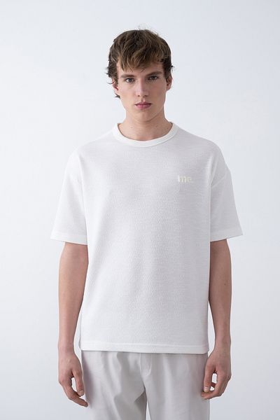 İLKCET MODA Ανδρικό μπλουζάκι Me Embroidery Oversize