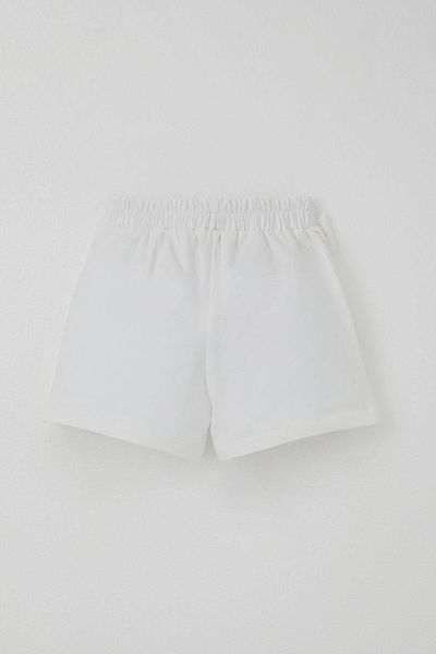 Breeze Girl's Shorts Skirt with Bow Accessory and Ruffles 3-8 Years, Ecru