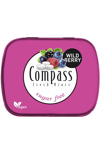 Compass Wild Berry Suger Free 50 Pcs 14g