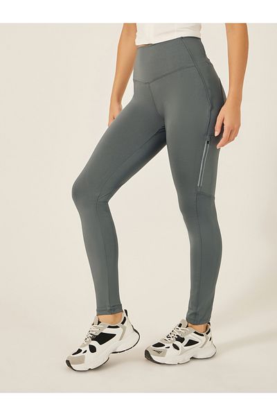 Styli High Rise Zipped Pockets Leggings