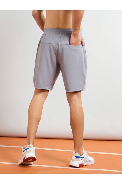 Technosport By Styli Solid Slim Fit Sports Shorts with Drawstring