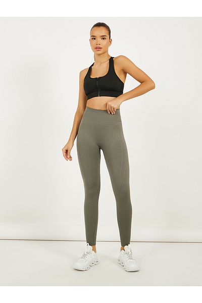 Styli Textured Waistband Detail Leggings