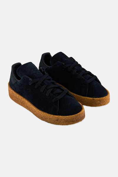 adidas حذاء Stan Smith الخارجي برباط للأطفال الأولاد، أسود
