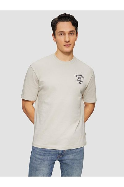 s.Oliver Men's Crew Neck T-shirt, Regular Fit, Cotton Jersey