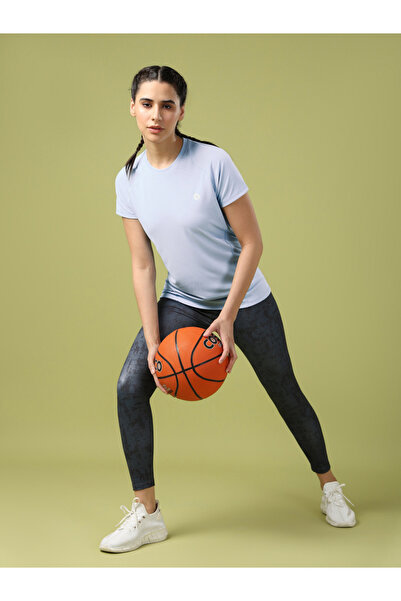 Technosport By Styli Solid Crew Neck Short Sleeve T-Shirt