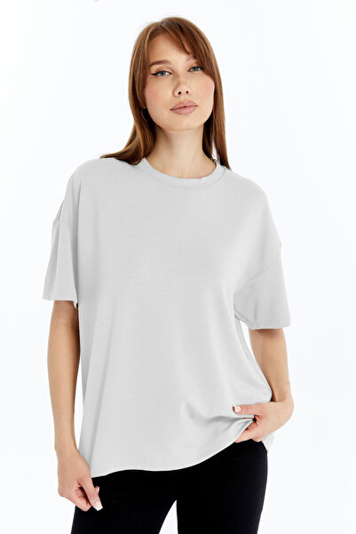 KRAVEN Women's Modal T-Shirt Oversize Comfortable Loose Fit T-Shirt Heavy Fab...