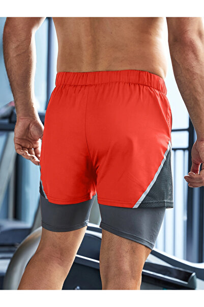 Take Two By Styli Color Block Drawstring Shorts with Phone Pocket