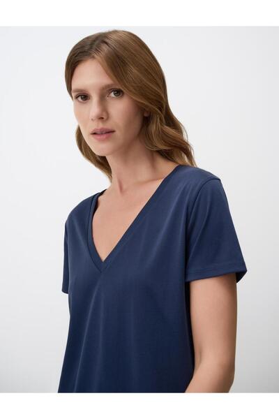 Jimmy Key V Neck Short Sleeve Basic T-Shirt