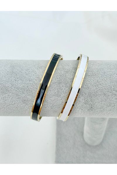 sulyra Enameled Handcuff Bracelet