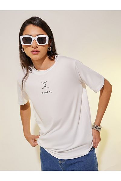 Styli Round Neck Graphic Print T-Shirt