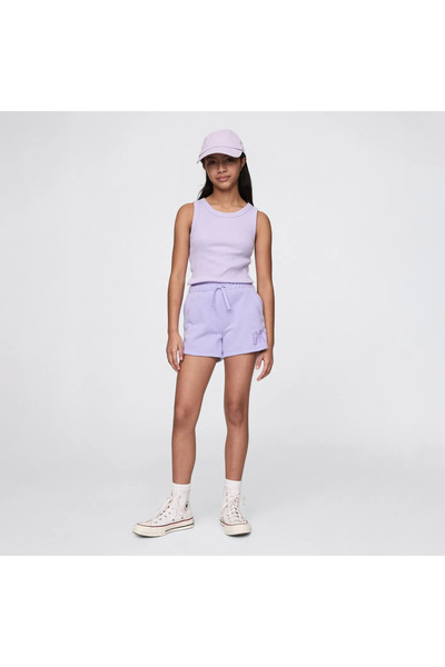 GAP Relaxed Fit French Terry Kids Purple Shorts