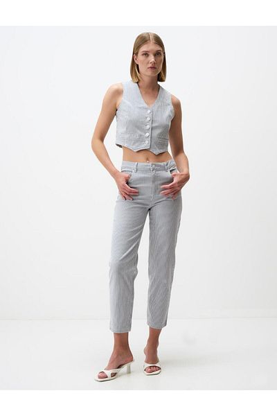 Jimmy Key High Waist Line Patterned Jean Pants