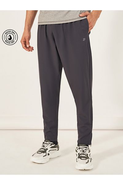 Styli Woven Running Track Pants with Zip Hem