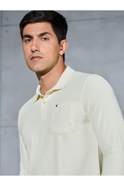Technosport By Styli Solid Polo T-Shirt with Pocket Detail