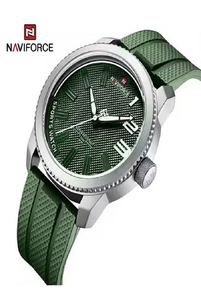 Naviforce Silicone Band Sport Waterproof Watches for Men Casual Quartz Wristwatch Shockproof Design Male Clock