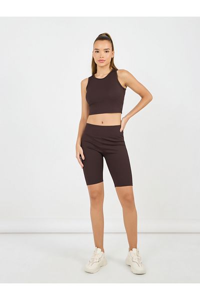 Styli Textured Tank and Cycling Shorts Set